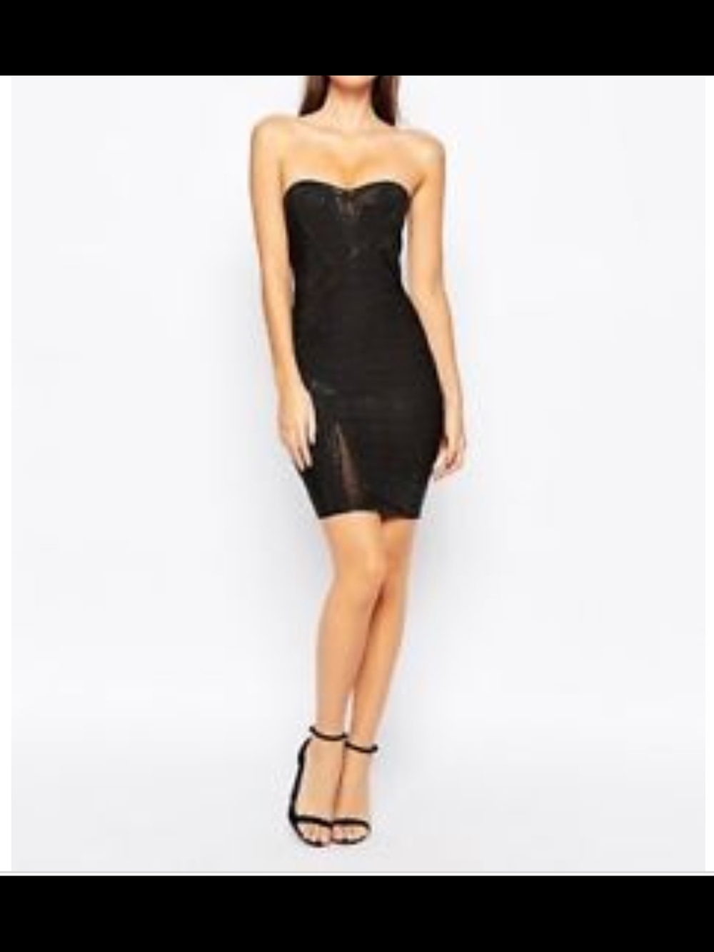 WOW couture Strapless Black Sweetheart Mini Dress
